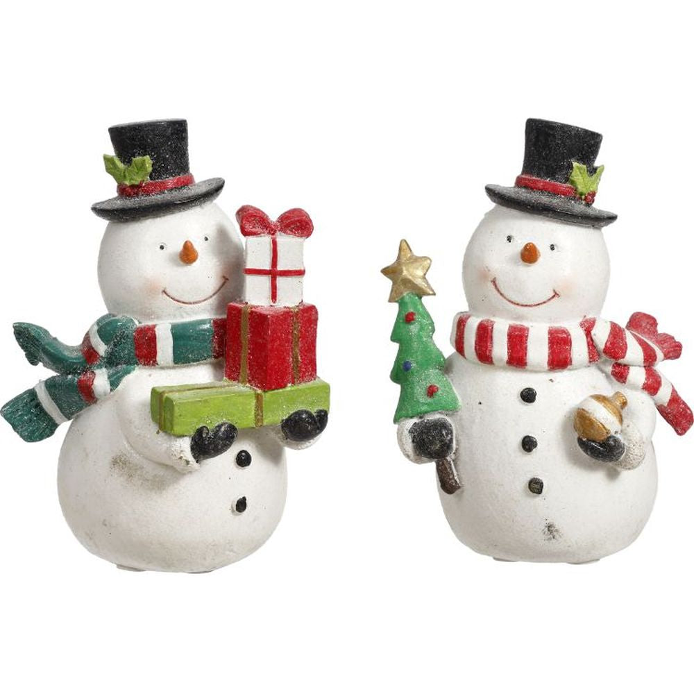 Mark Roberts Christmas 2023 Gift Giving Snowman Figurine 5'', Assortment of 2