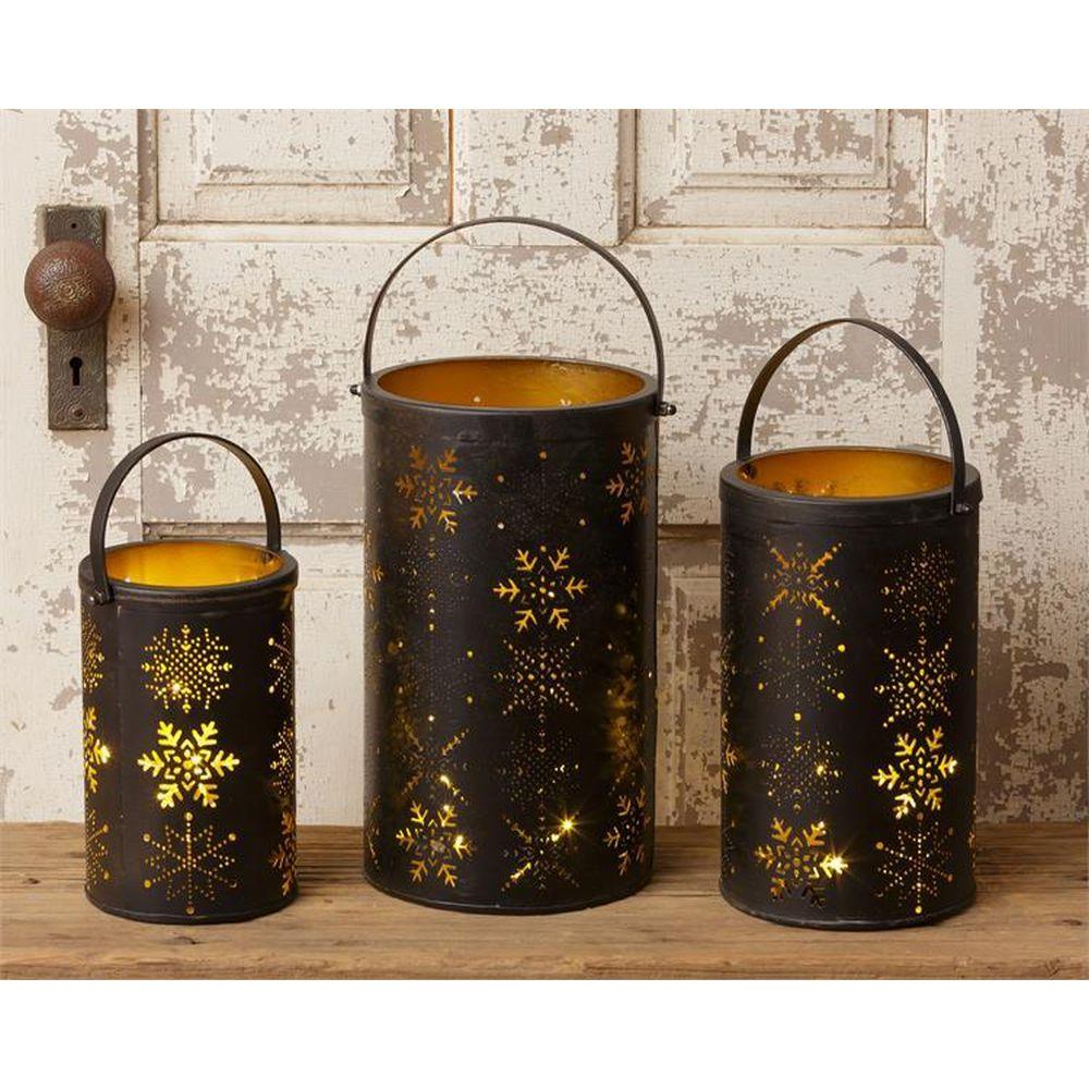Audrey's Your Heart's Delight Set of 3 Luminary - Snowflakes by Audrey