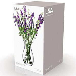 LSA International Flower Grand Posy Vase, H12.5 inches, Clear