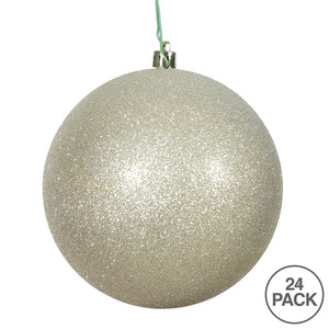 Vickerman 2.4" Champagne Glitter Ball Ornament, 24 Per Bag