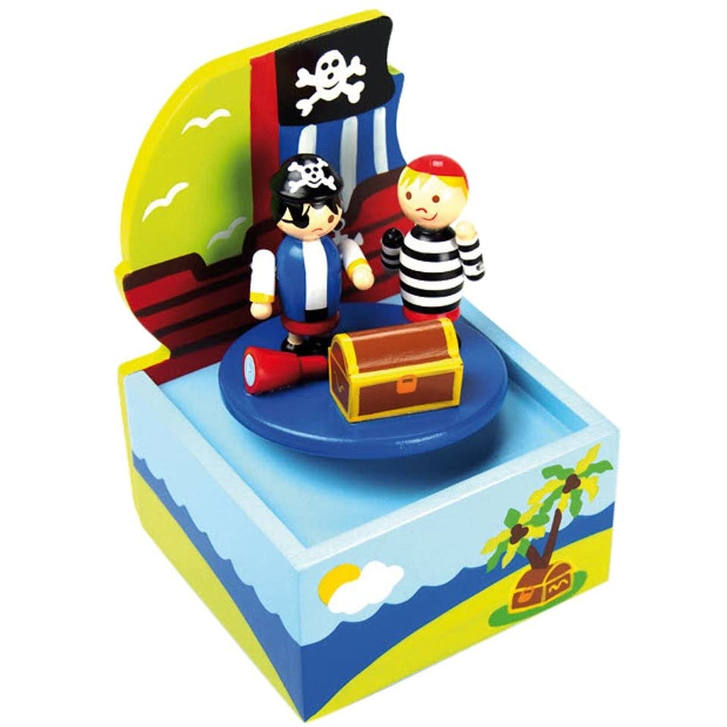 Musicbox Kingdom Wooden Pirate Ship Music Box