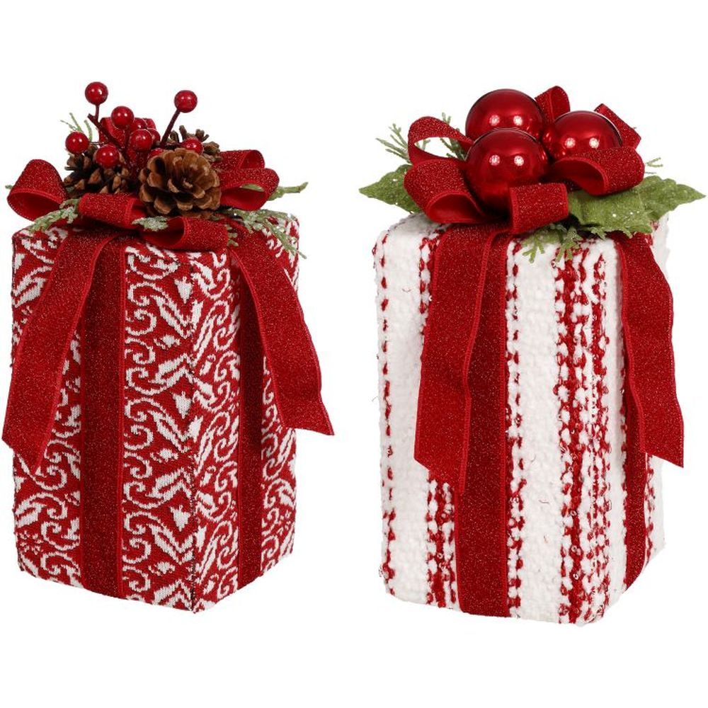 Mark Roberts Christmas 2023 Gift Box With Bow, Large 4X9'', Assortment of 2