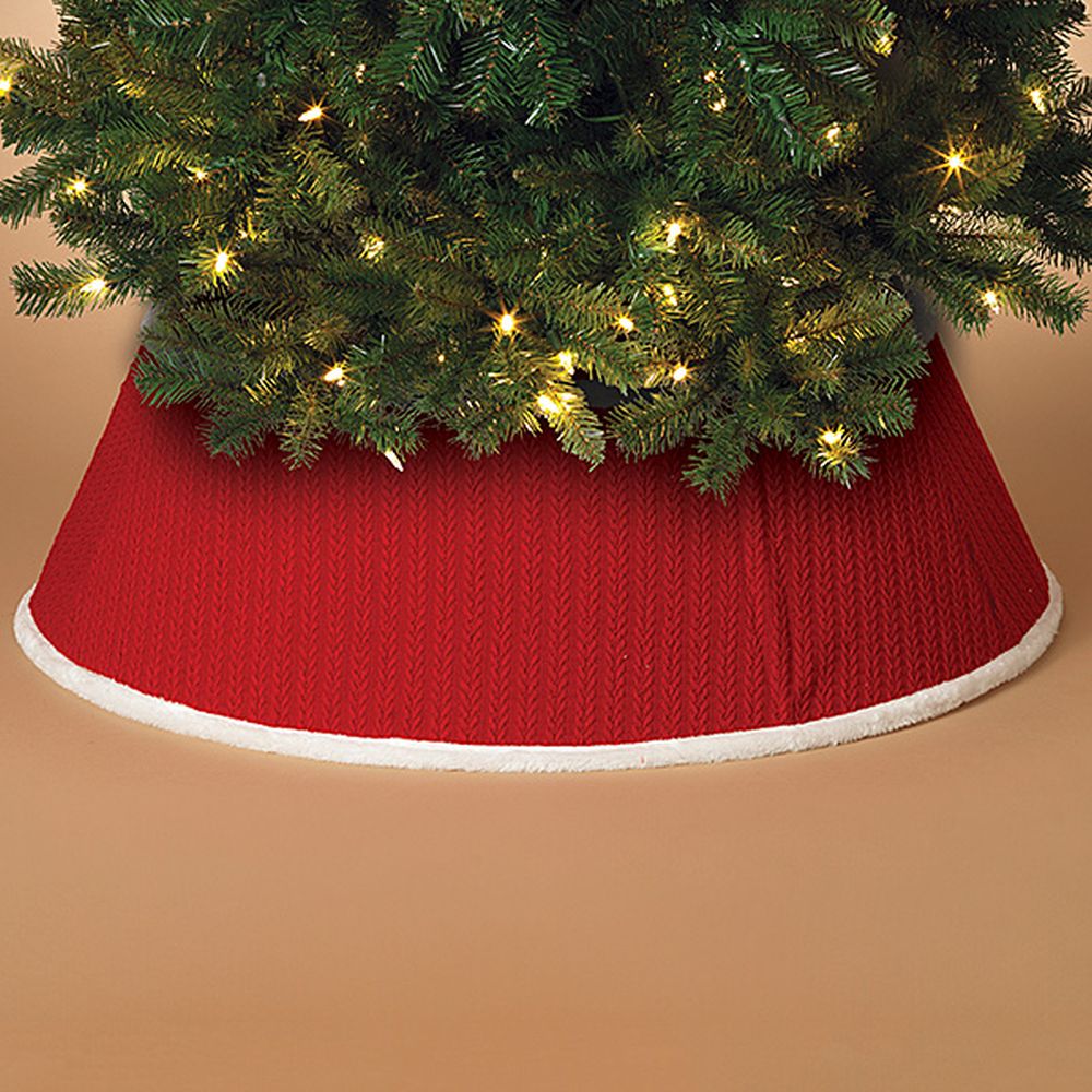 Gerson Company 36" Polyester And Cardboard Red Tree Skirt