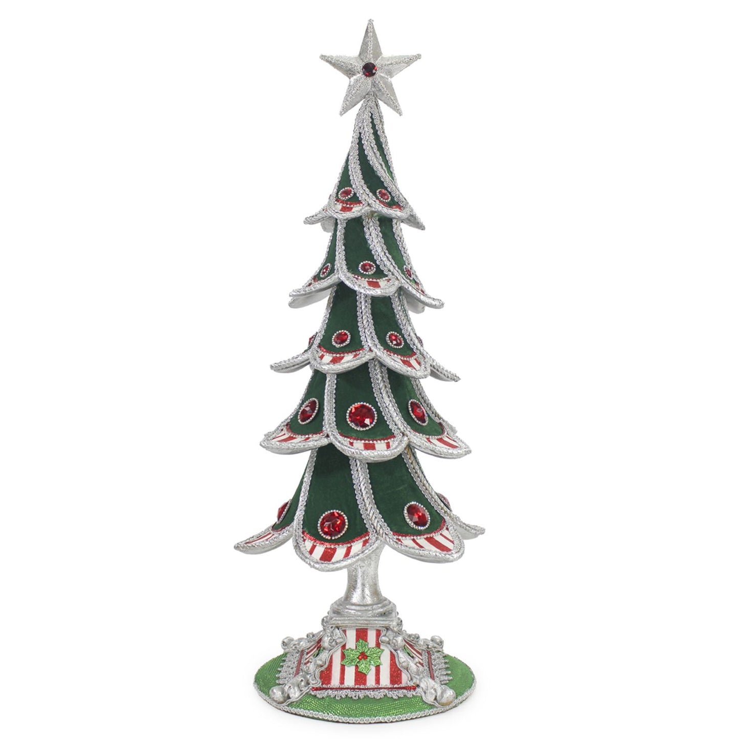 Katherine's Collection 2023 Peppermint Palace Tabletop Tree, 10.5 Ã— 27 in, Green