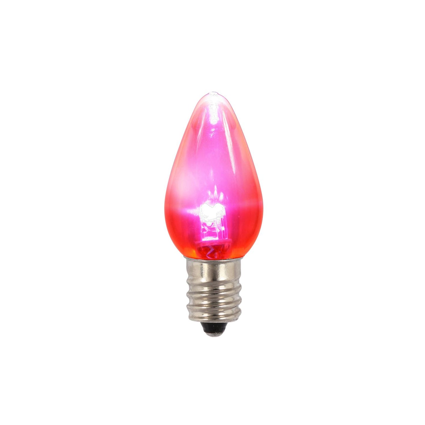 Vickerman C7 Pink Transparent Led Bulb 25 Per Bagox
