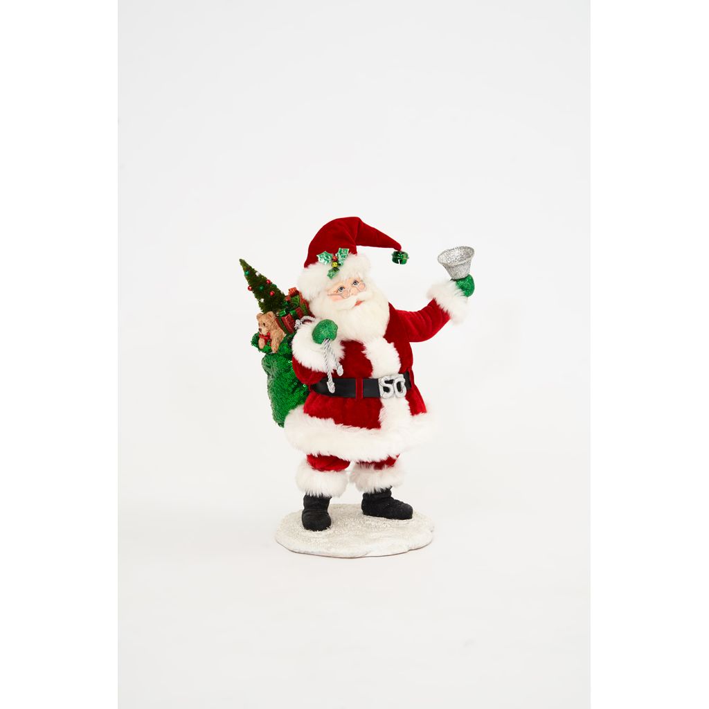 Katherine's Collection 2022 Kitschy Greeting Santa Figurine, 12.75
