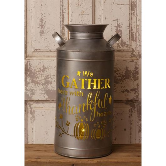 Your Heart's Delight Milk Pail - We Gather Here With Thankful Hearts