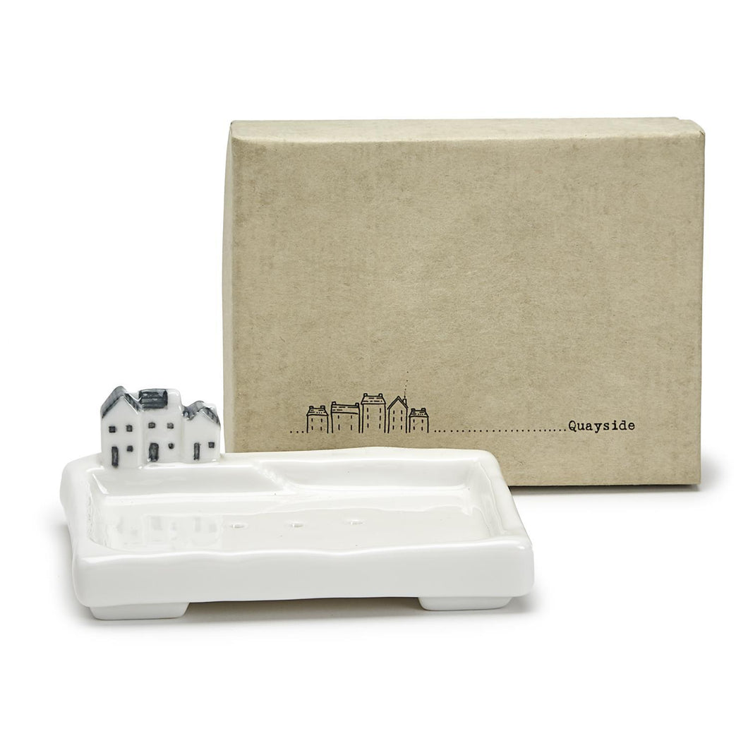 Quayside House Trinket / Soap Dish In Gift Box Designed By East Of India