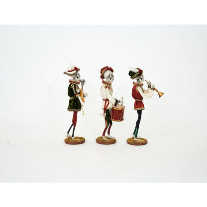 Katherine's Collection 2022 Shakesfeare Minstrel Skeleton Trio Figure, Assorted of 3
