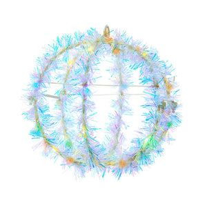 Kurt Adler 6-Inch Multi-Color Led Tinsel Foldable Sphere