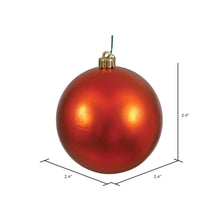 Load image into Gallery viewer, Vickerman 2.4&quot; Burnished Orange Matte Ball Ornament, 24 Per Bag