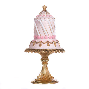 Goodwill Cake/Pie On Stand Two-tone Pink/Gold 33Cm