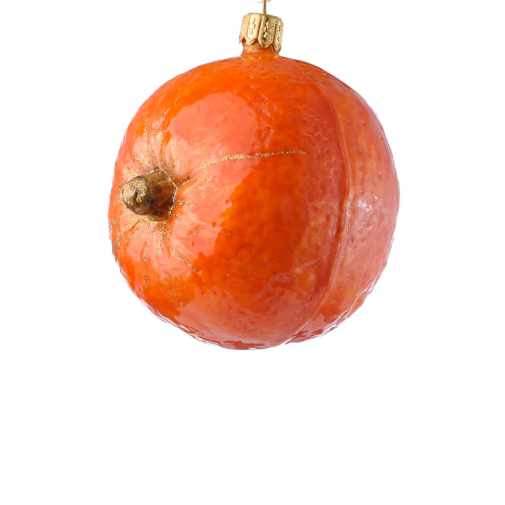 The Whitehurst Company Orange 3.5" Ornament - Glass Blown Holiday Décor
