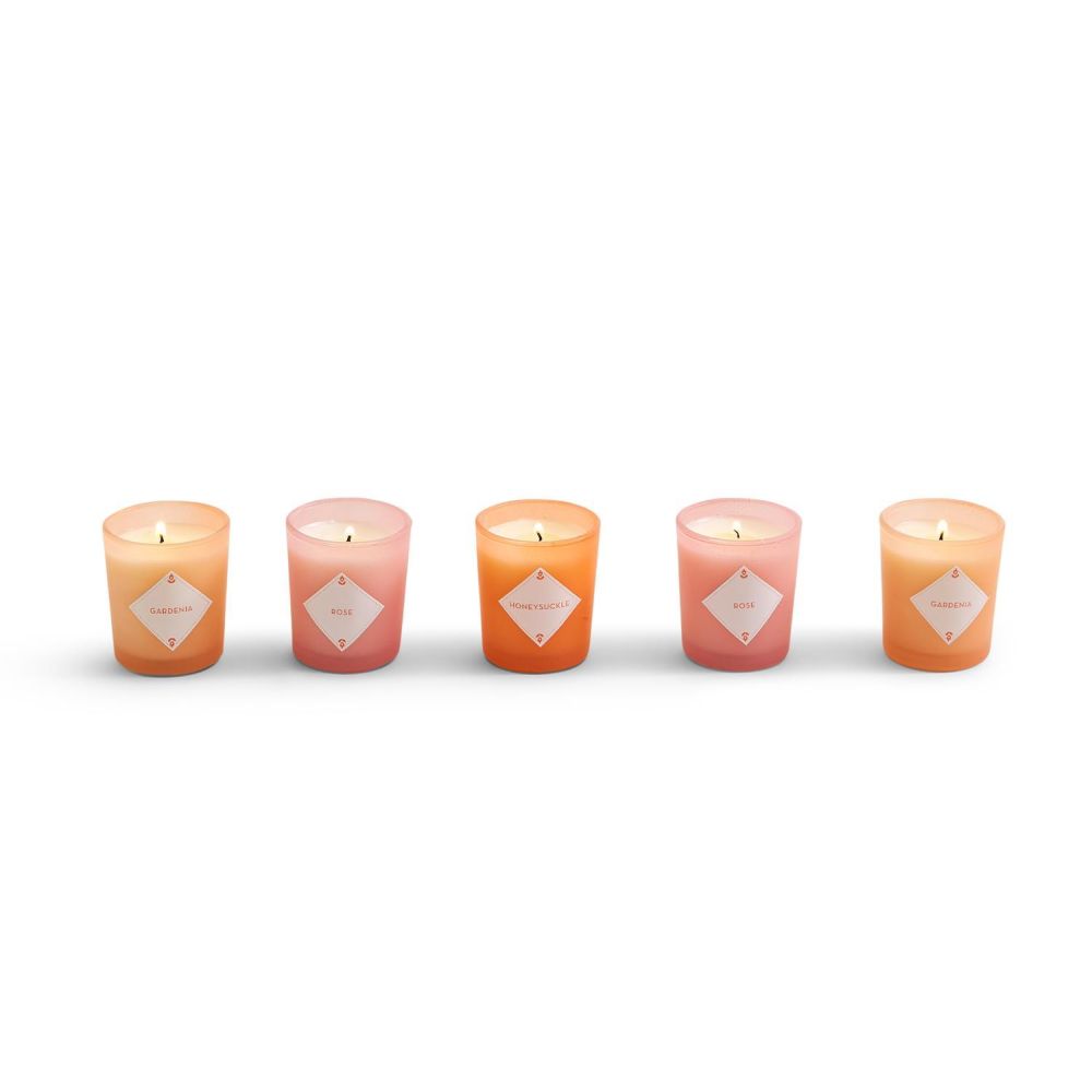 Two's Company Fleurette Set of 5 Scented Candles.