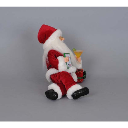 Karen Didion Originals Martini Mixer Santa Figurine, 12 Inches