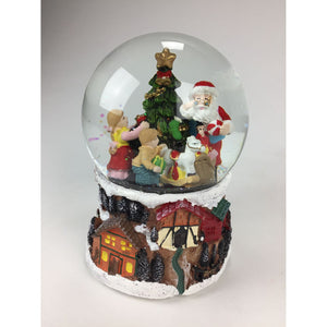 Musicbox Kingdom 3.9" Snow Globe Santa Distributing Gifts