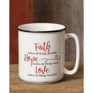 Your Heart's Delight Mug - Faith Hope Love Set of 2