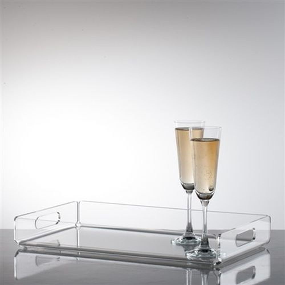 Torre & Tagus Lucite Large Tray, Clear, Acrylic, 9.5" x 16.75"