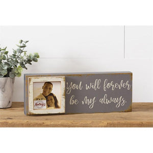Your Heart's Delight Picture Frame-Forever Be My Always Set of 2, Gray, Wood