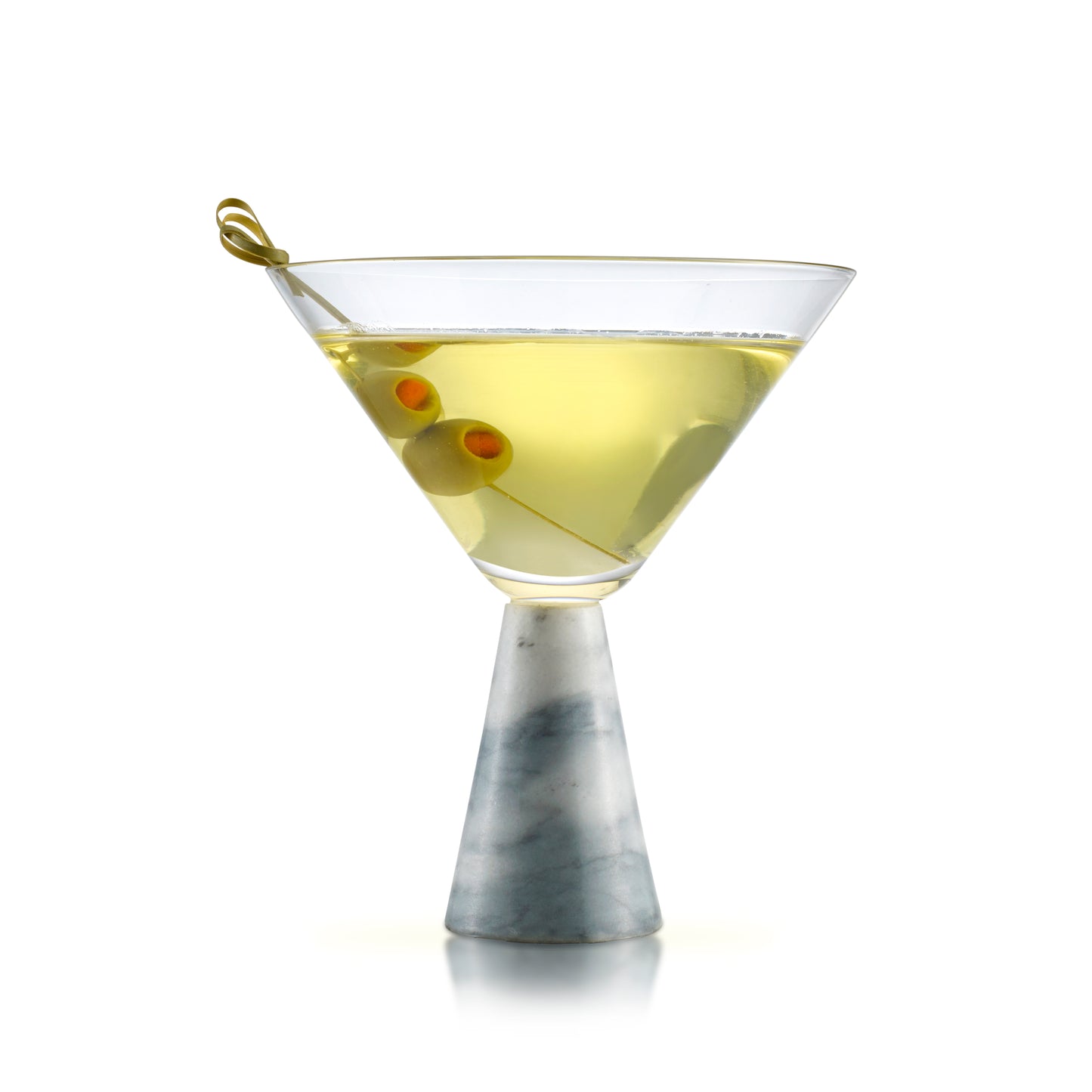 Qualia Glass Marble Martini Set Of 2