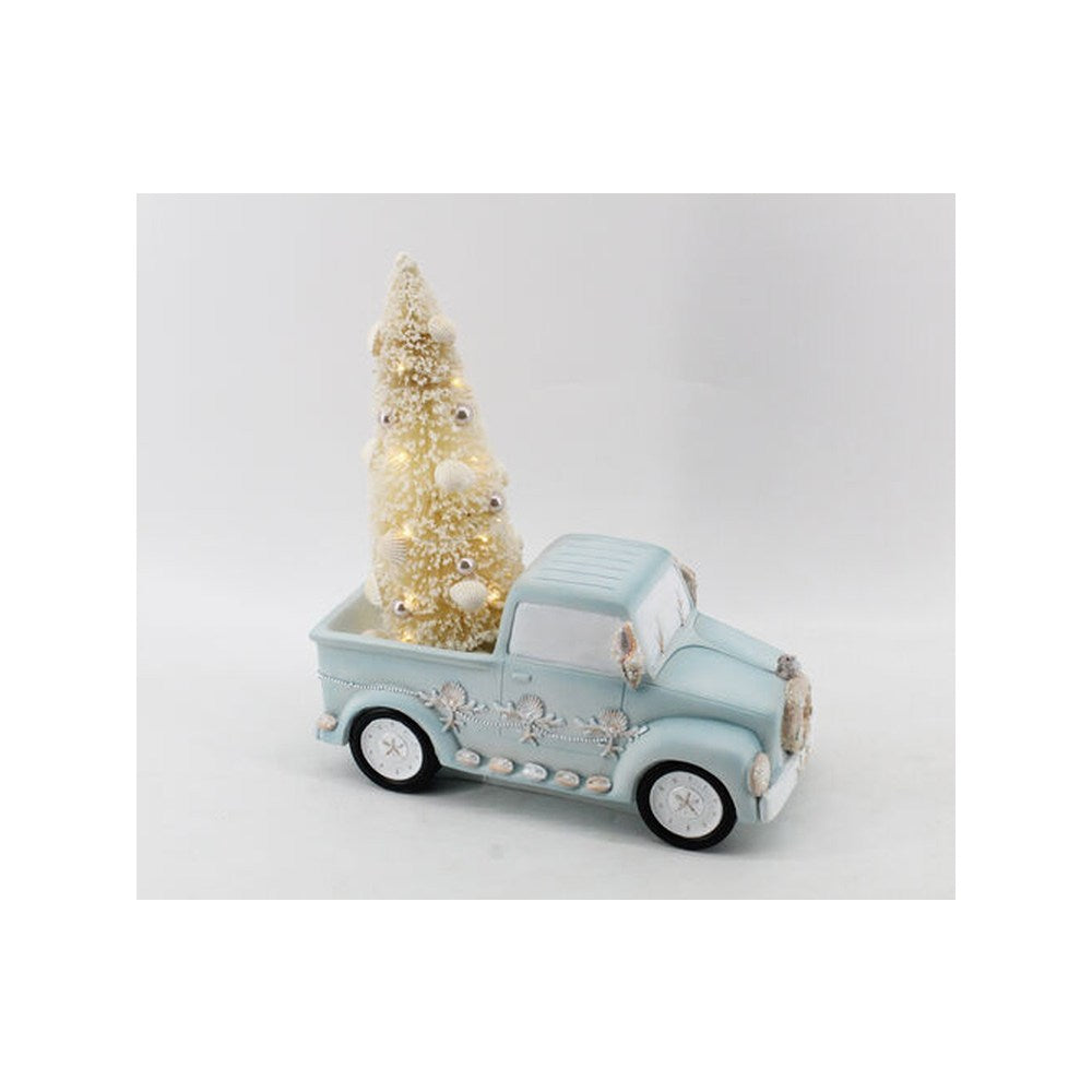December Diamonds 13-inch Truck with LED Tree Figurine.