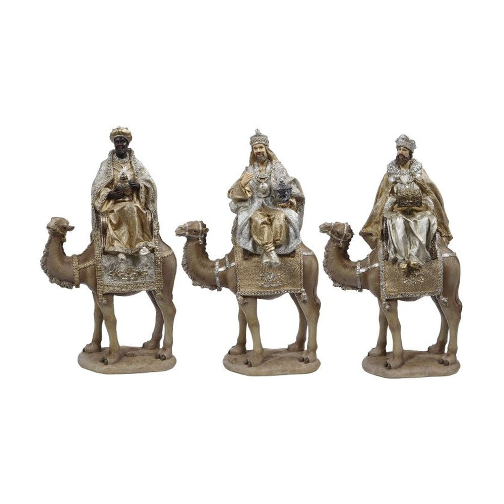 Mark Roberts 2017 3 Kings on Camel Figurine, Assortment of 3, 17-18 inches