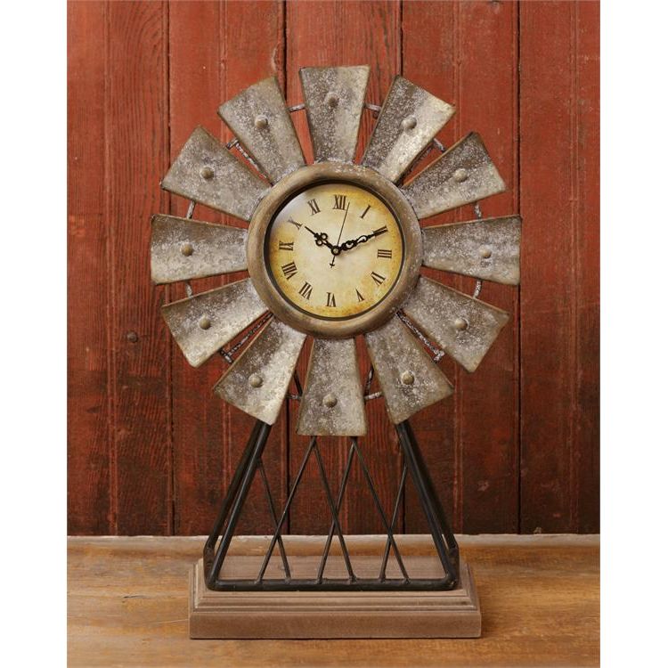 Your Heart's Delight Clock - Windmill On Stand