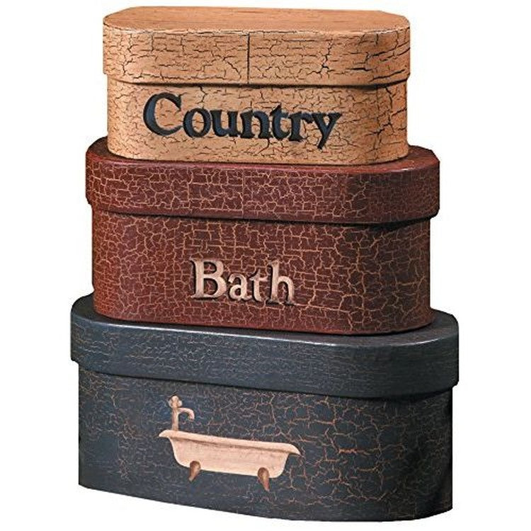 Your Heart's Delight Country Bath Nesting Boxes, Large, Paper