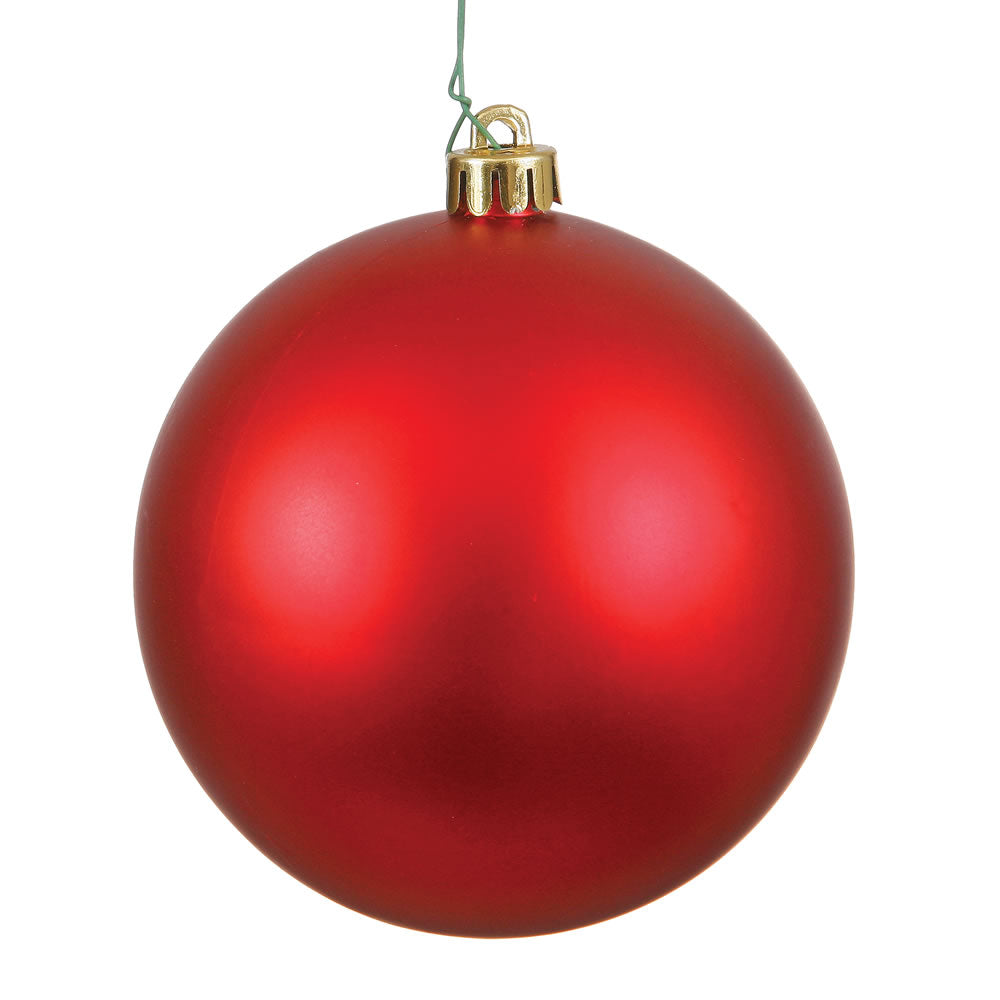Vickerman 8" Red Matte Ball Ornament