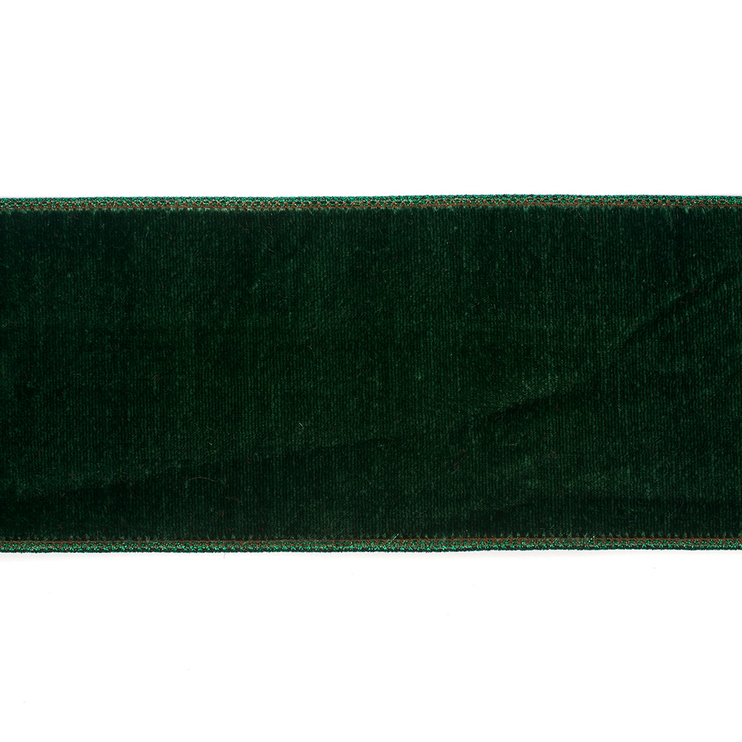 Goodwill Velvet Ribbon Green 10Cm/5 Yards