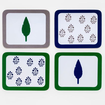 Joanna Buchanan Leaf and Tree Print Coasters, Set of 4