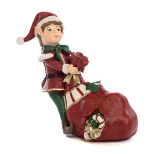 Goodwill Santa Express Helpers Girl With Big Bag Two-tone Red/Green 16.5Cm