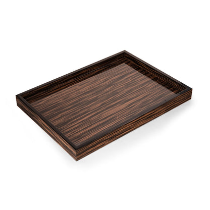 Bey Berk High Lacquered Ebony Wood Tray Table