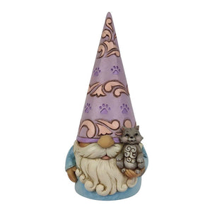 Enesco Jim Shore Heartwood Creek Gnome with Cat Figurine