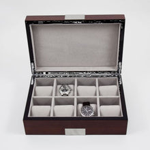 Load image into Gallery viewer, Bey Berk Lacquered &quot;Walnut&quot; Wood 8 Watch Box