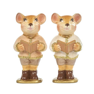Goodwill Choir Mouse Two-tone Gold/Cream 15Cm, Set Of 2, Assortment