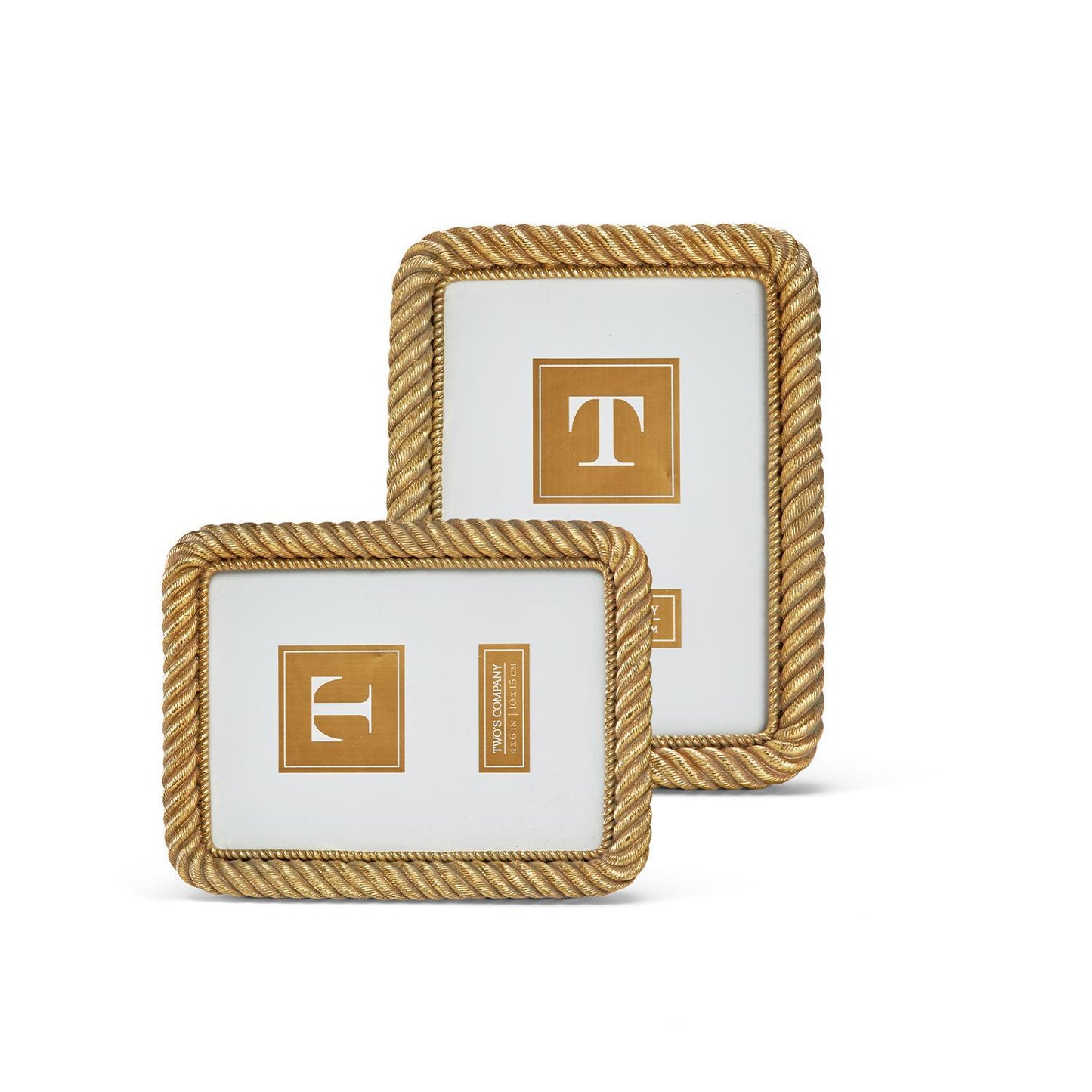 Two's Company Gold Chain Photo Frames, Set of 2