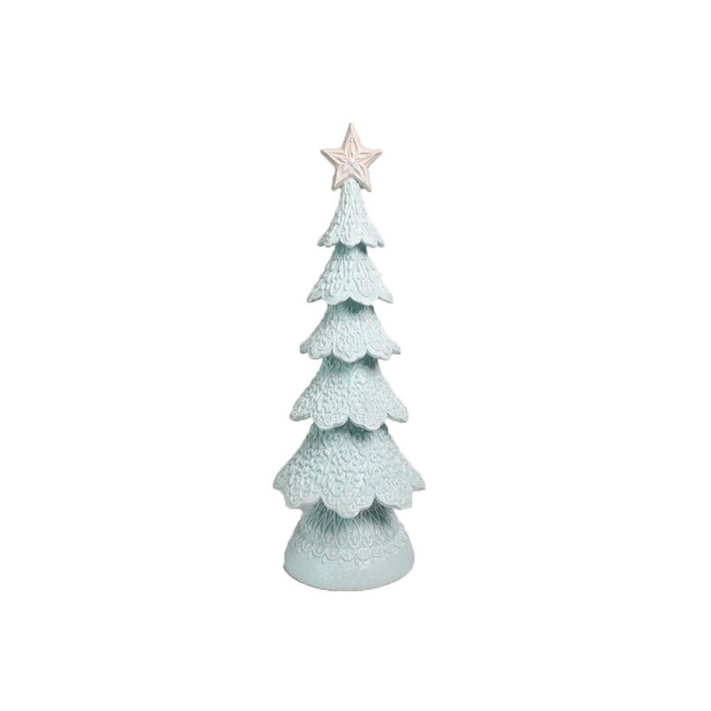 December Diamonds Blue Gingerbread Tree Figurine