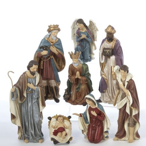 Kurt Adler 9"Resin 8 Piece Nativity Set