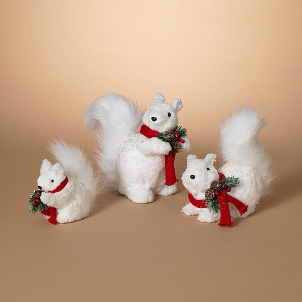 Gerson Company Set of 3 Handcrafted Squirrel Figurines