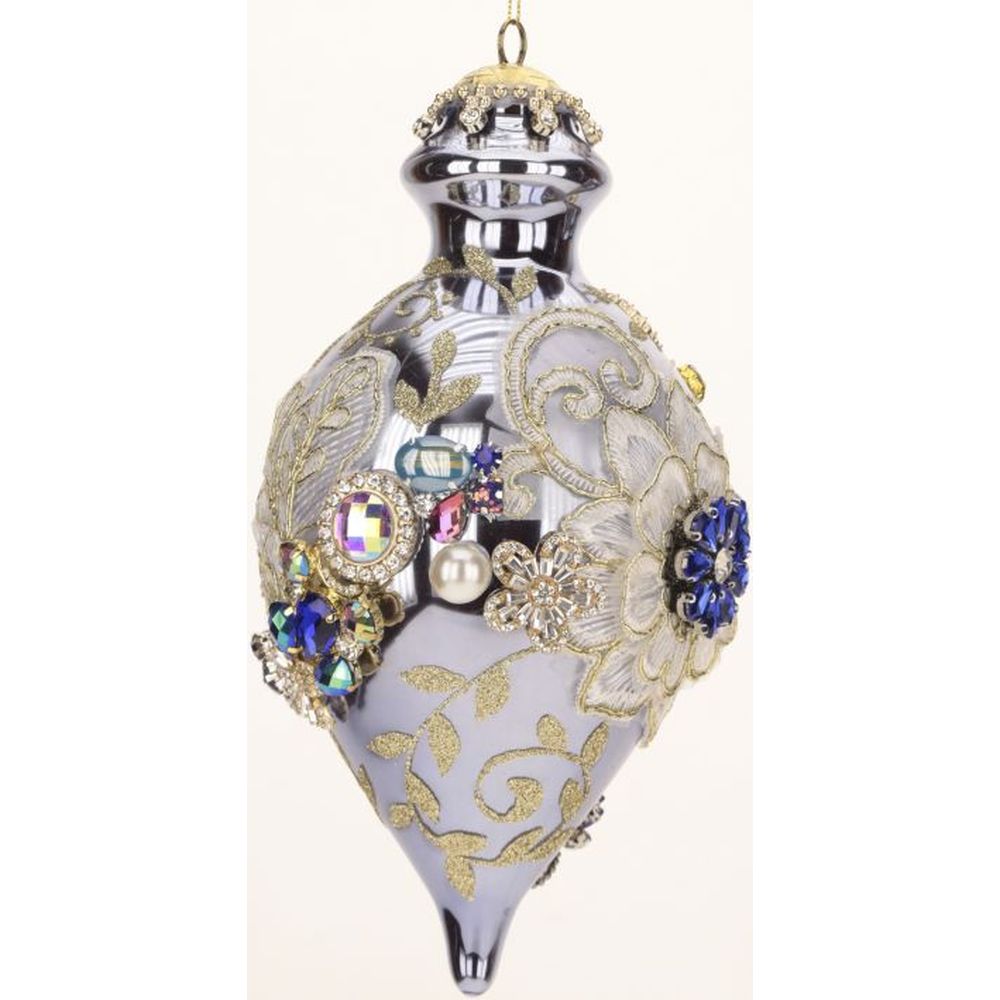 Mark Roberts Christmas 2023 King's Jewel Finial Ornament, Lavender Shiny