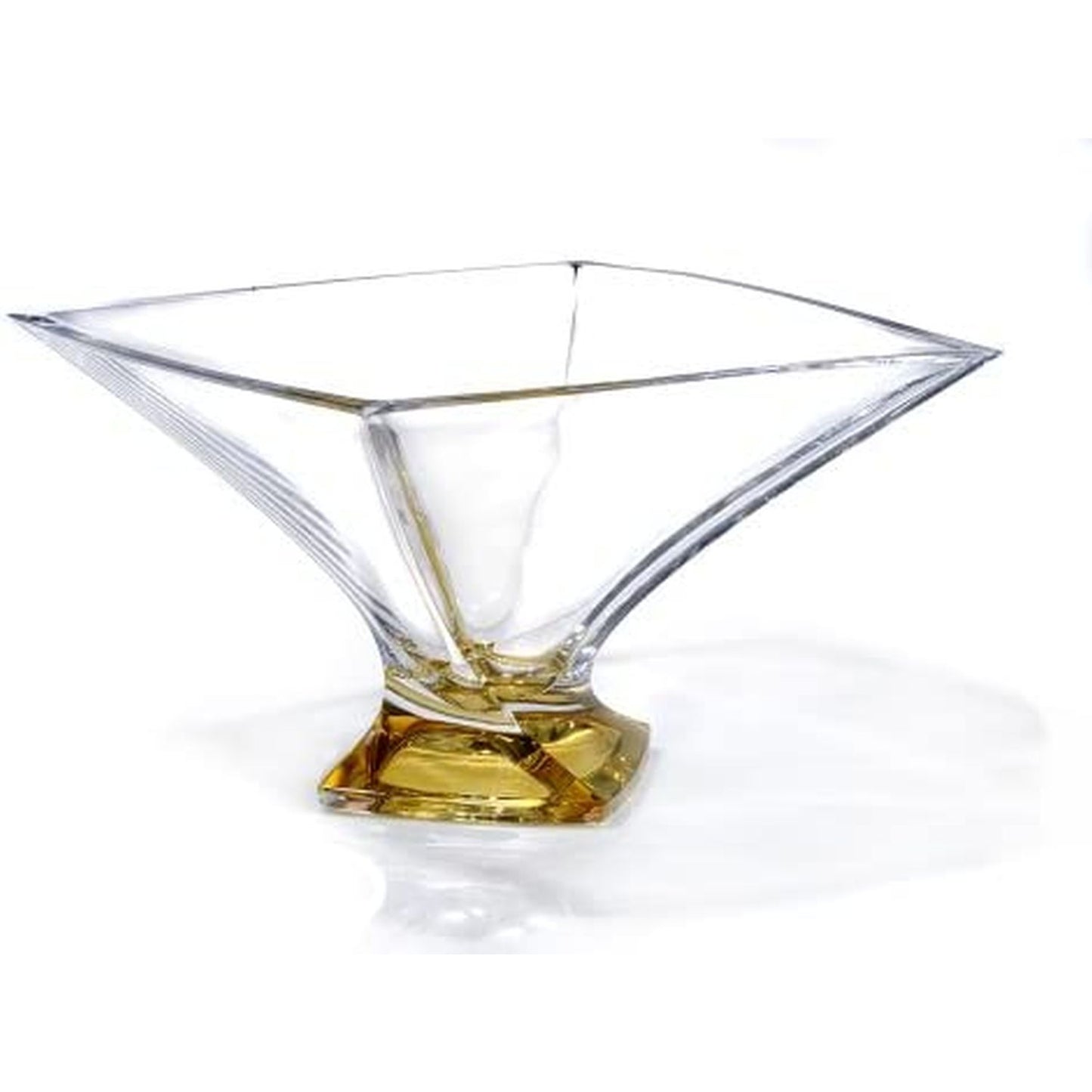 Macryl Crystal 10"D Amber Crystal Bowl - Legend Collection - Bohemia Crystal