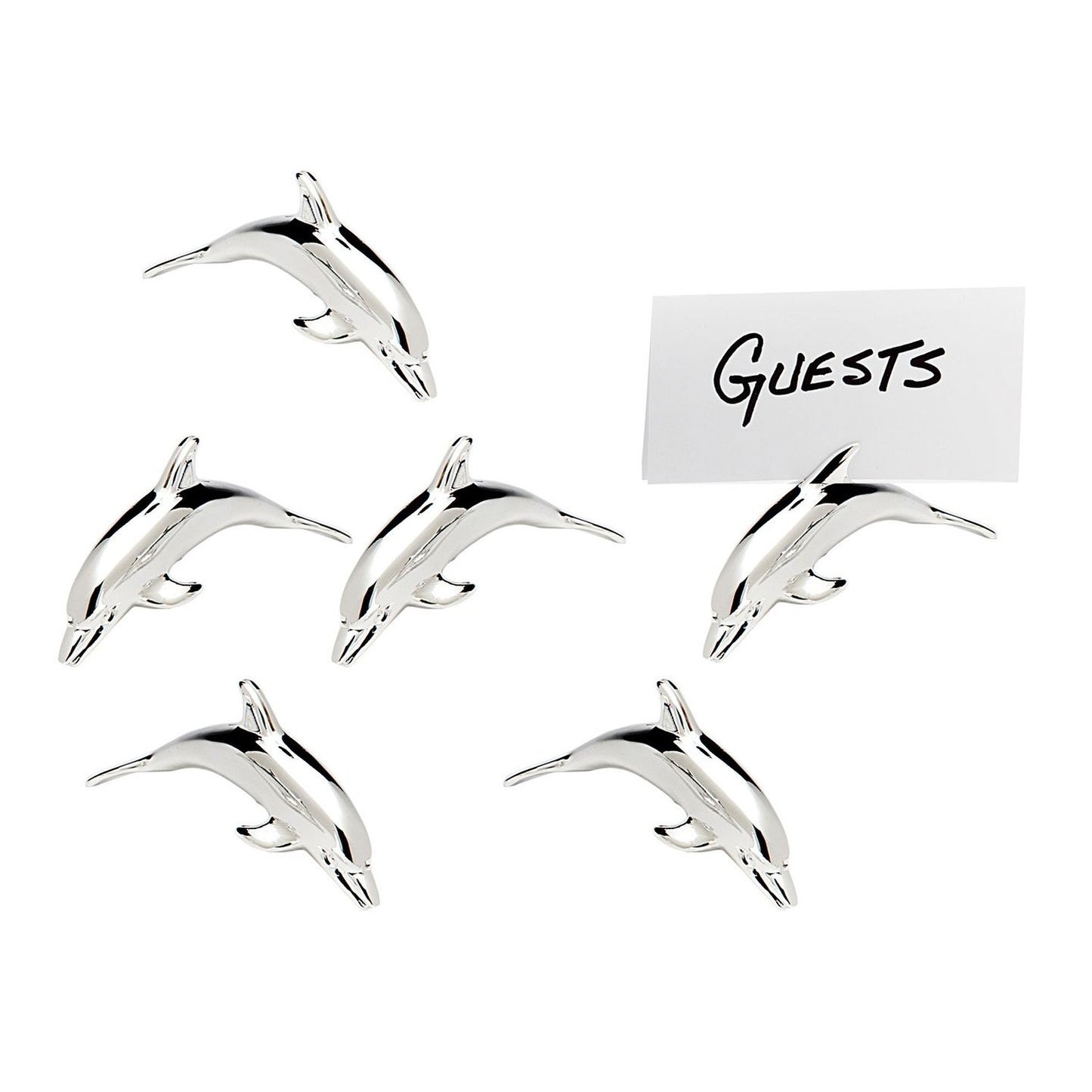 Godinger Dolphin Place Card Holders Set of 6