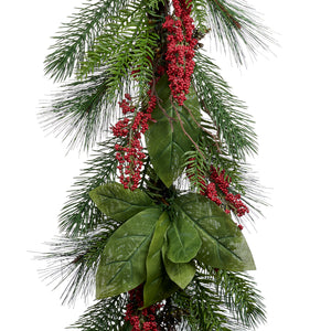 Goodwill Leaf/Berry/Pine Garland Green/Red 183Cm