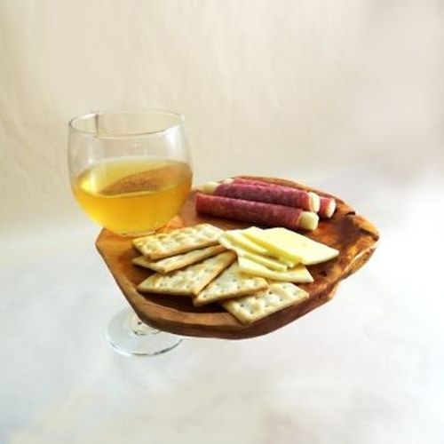 Enrico Appetizer Plate With Wine Glass Holder