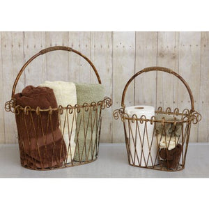Your Heart's Delight Wire Baskets With Handles - Nested