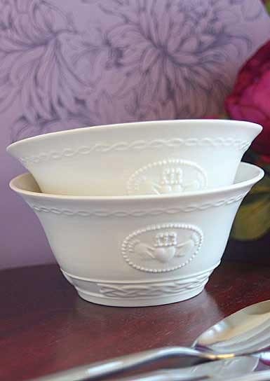 Belleek Claddagh 6" Bowl Set, Porcelain