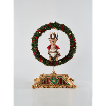 Katherine's Collection 2022 Twelve Days Reindeer a Leaping Figurine, 23.5" Polyester