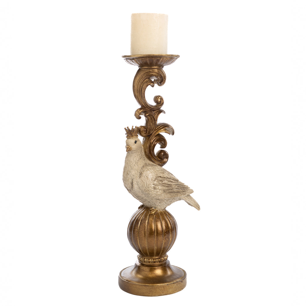Goodwill Baroque Dove Candleholder Two-tone Gold/Cream 42.5Cm