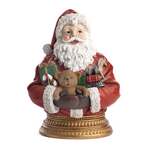 Goodwill Santa Bust With Toys On Stand Two-tone Red 28.5Cm